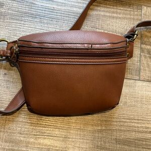 a.n.a Brown Faux Leather Crossbody Bag